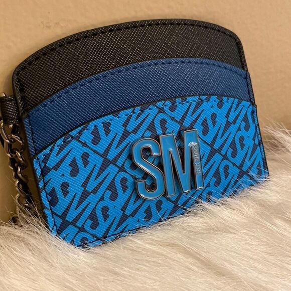 NWT Steve Madden Card Case Wallet - Blue/Black - Picture 3 of 8